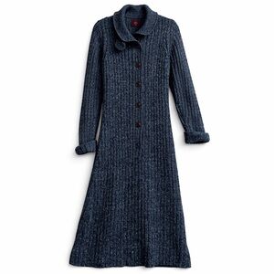 Plenty Ribbed Knit Long Cardigan Sweater Dress Size M